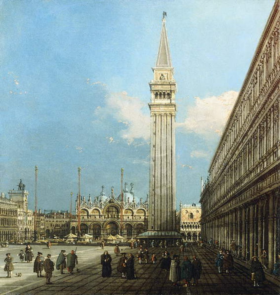 Detail of The Piazzetta, Venice, with the Bacino di S. Marco and the Isola di S. Giorgio Magiore by Canaletto