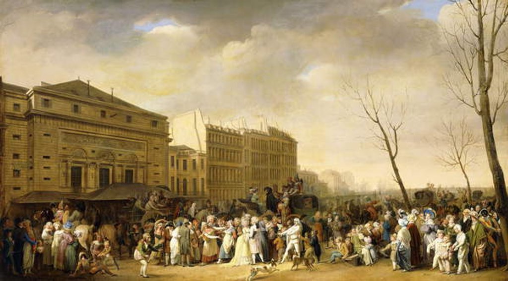 Detail of A Carnival on the Boulevard du Crime, 1832 by Louis Leopold Boilly