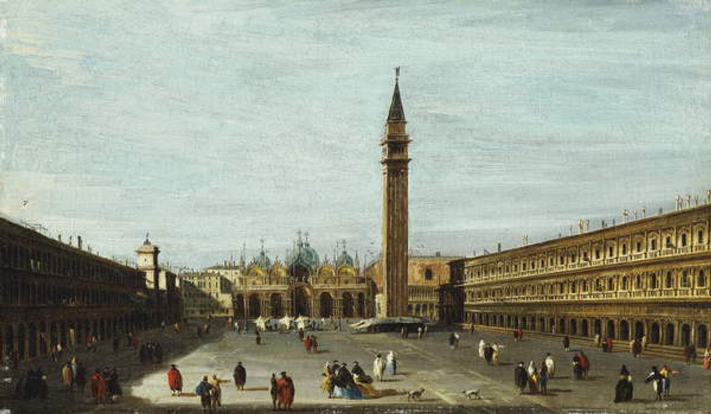 Detail of The Piazza San Marco, Venice looking East by Francesco Guardi