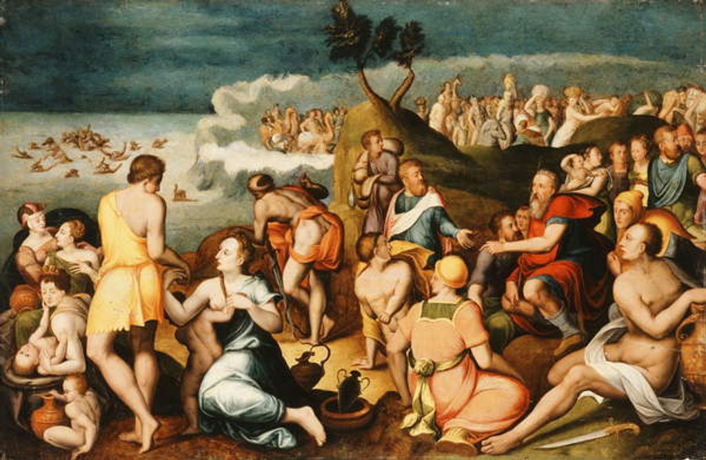 Detail of Moses and the Israelites Crossing the Red Sea by Anthonie Claessens