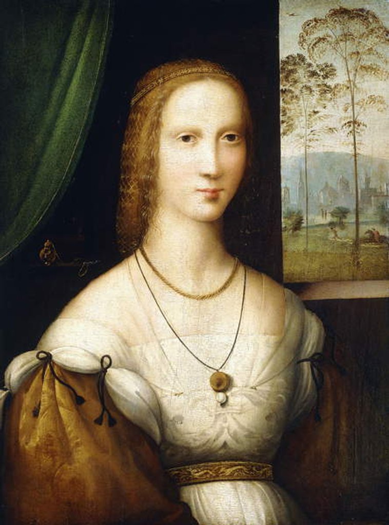 Detail of Portrait of a Lady by Master of the Leonardesque Female Portraits