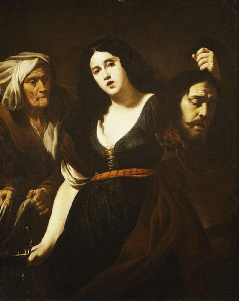 Detail of Judith holding the Head of Holofernes, Accompanied by a Maidservant, c.1625-30 by Andrea Vaccaro
