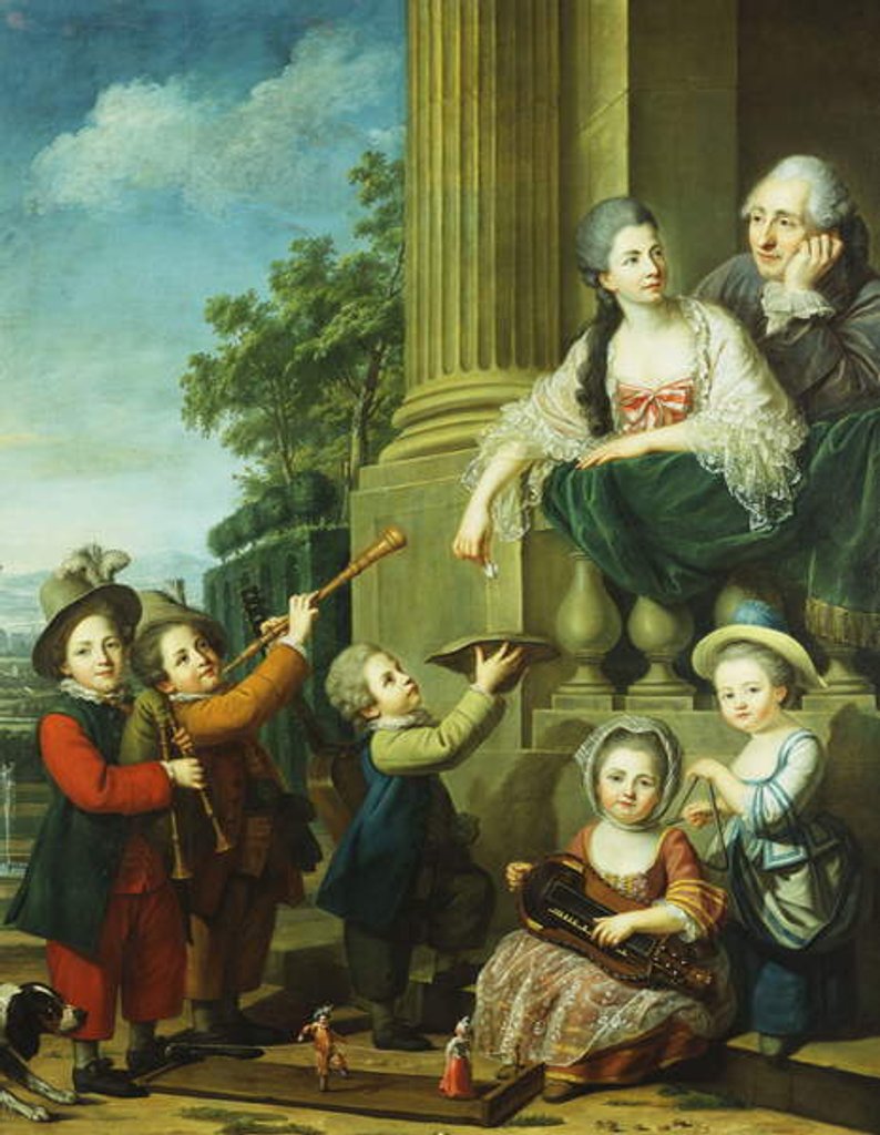 Detail of A Group Portrait of the Perceval Family by Guillaume Voiriot