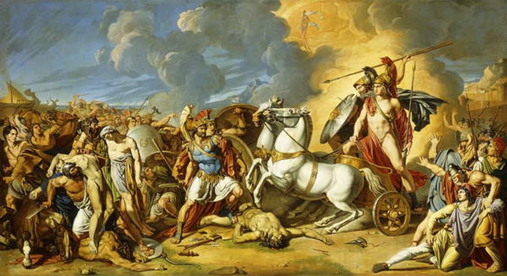 Detail of A Scene from the Trojan Wars by Rafaelle Calliano