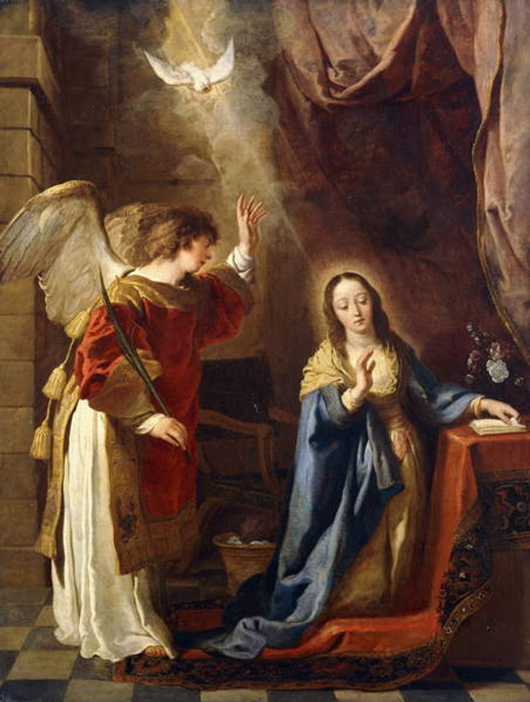 Detail of The Annunciation by Gaspar de Crayer
