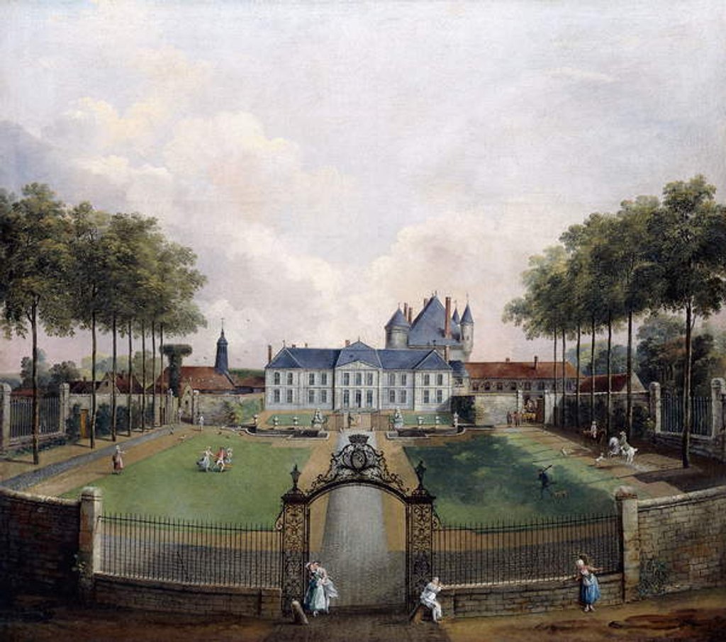 Detail of Views of the Chateau de Mousseaux and its Gardens by Jean-Francois Hue