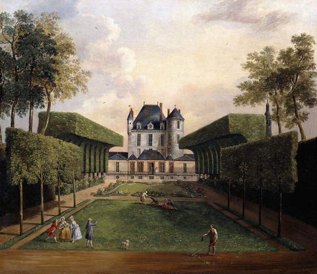 Detail of Views of the Chateau de Mousseaux and its Gardens by Jean-Francois Hue