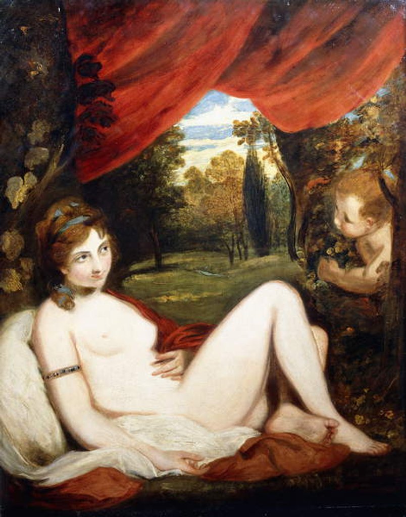 Detail of Venus and Cupid, or 'The Wanton Bacchante' by Joshua Reynolds