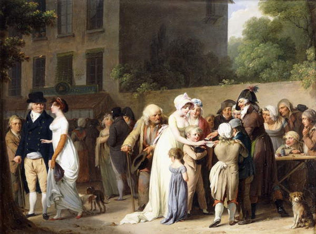 Detail of L' Escamoteur sur le Boulevards, 1806 by Louis Leopold Boilly