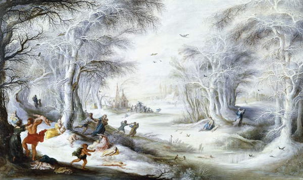Detail of A Winter Landscape with the Massacre of the Innocents by Gysbrecht Lytens or Leytens