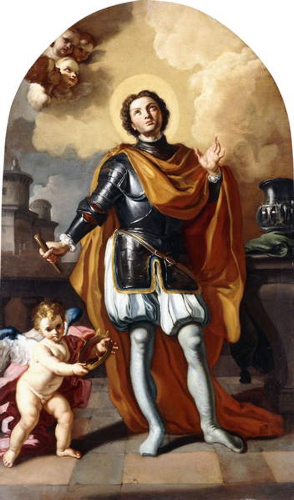 Detail of Saint Louis of France by Francesco Solimena