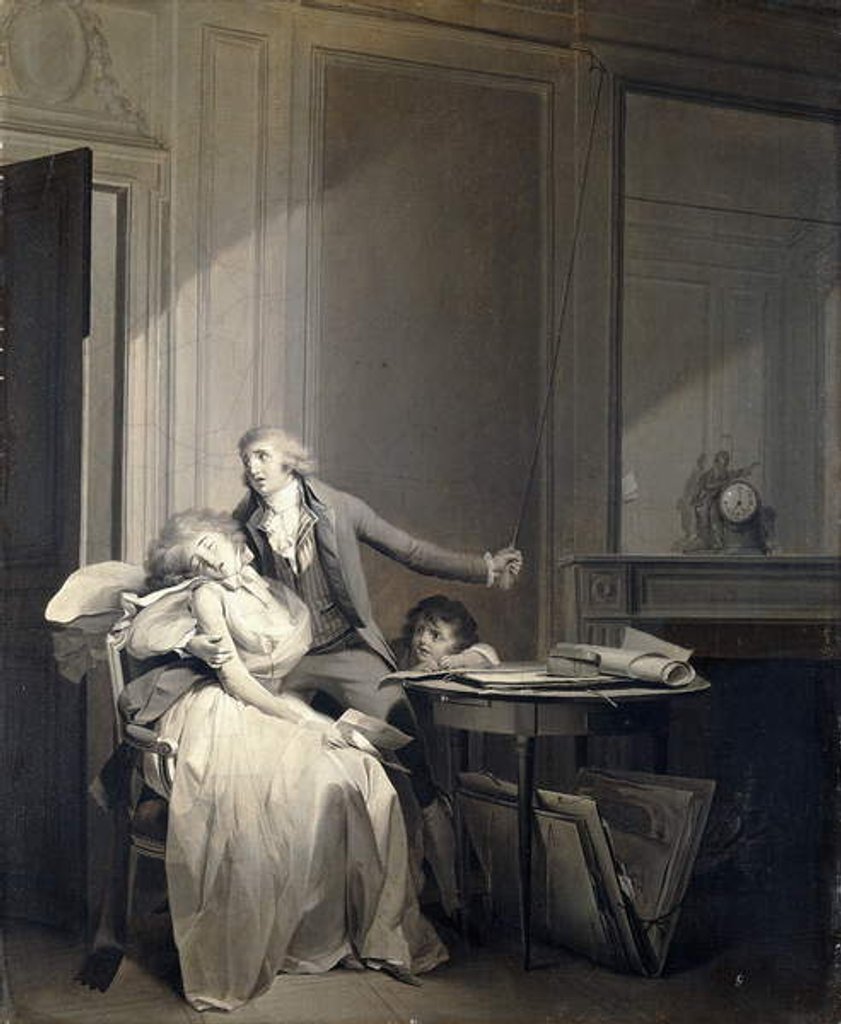 Detail of The Letter or The Fainting by Louis Leopold Boilly