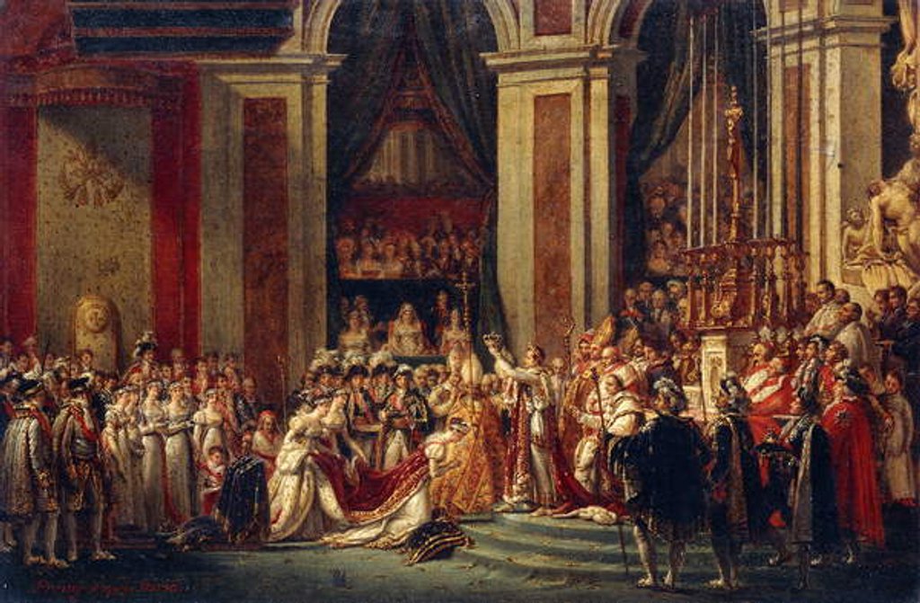 Detail of Napoleon crowning Josephine by Jacques Louis David