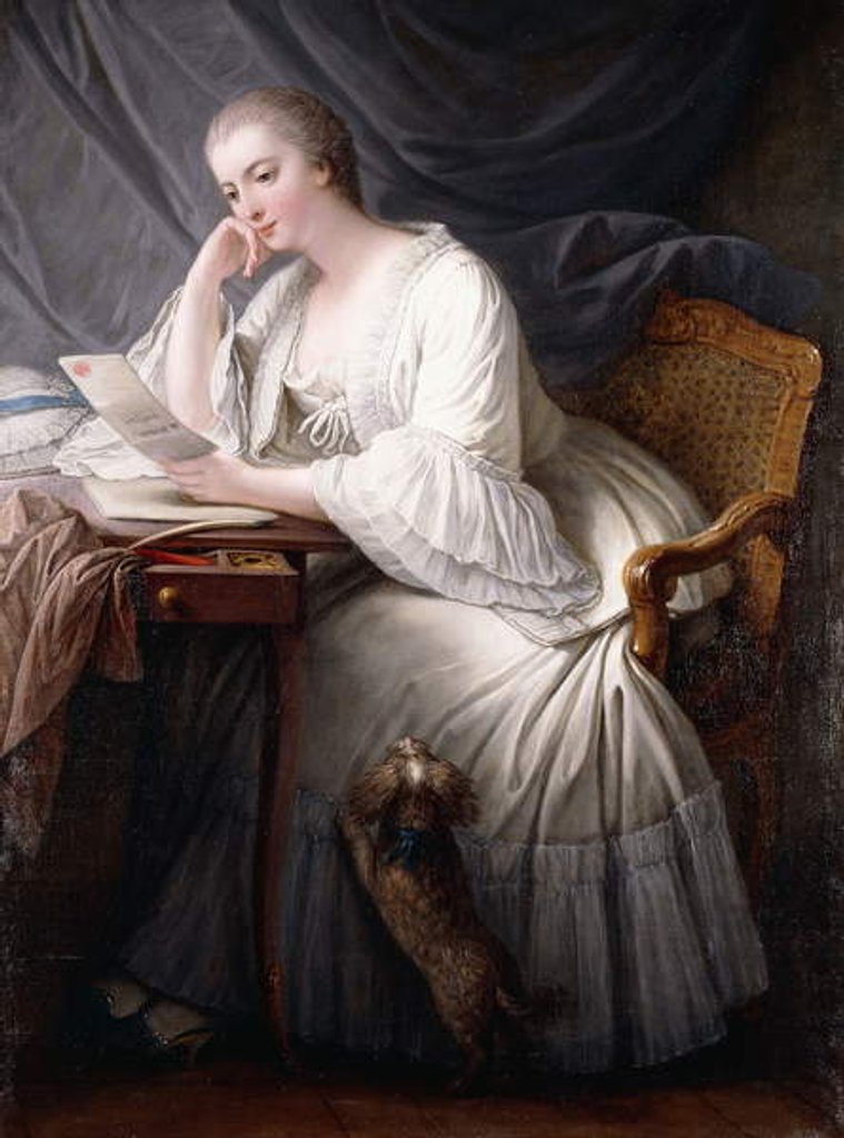 Detail of La Lecture by Charles-Francois Hutin