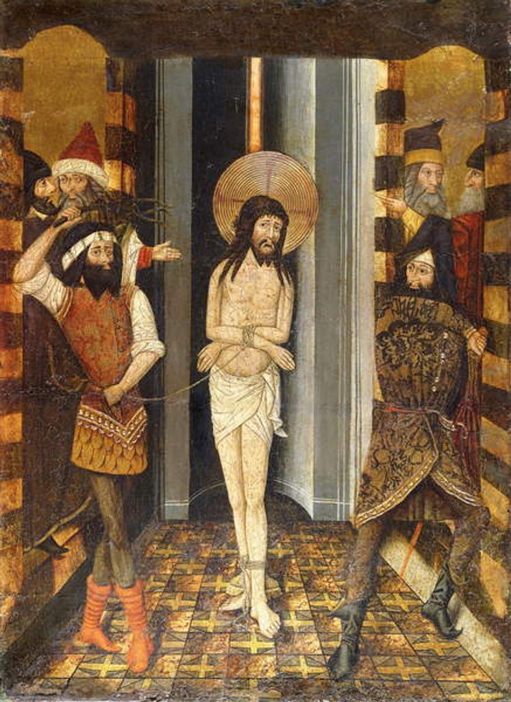 Detail of The Flagellation of Christ by Jacomart Baco