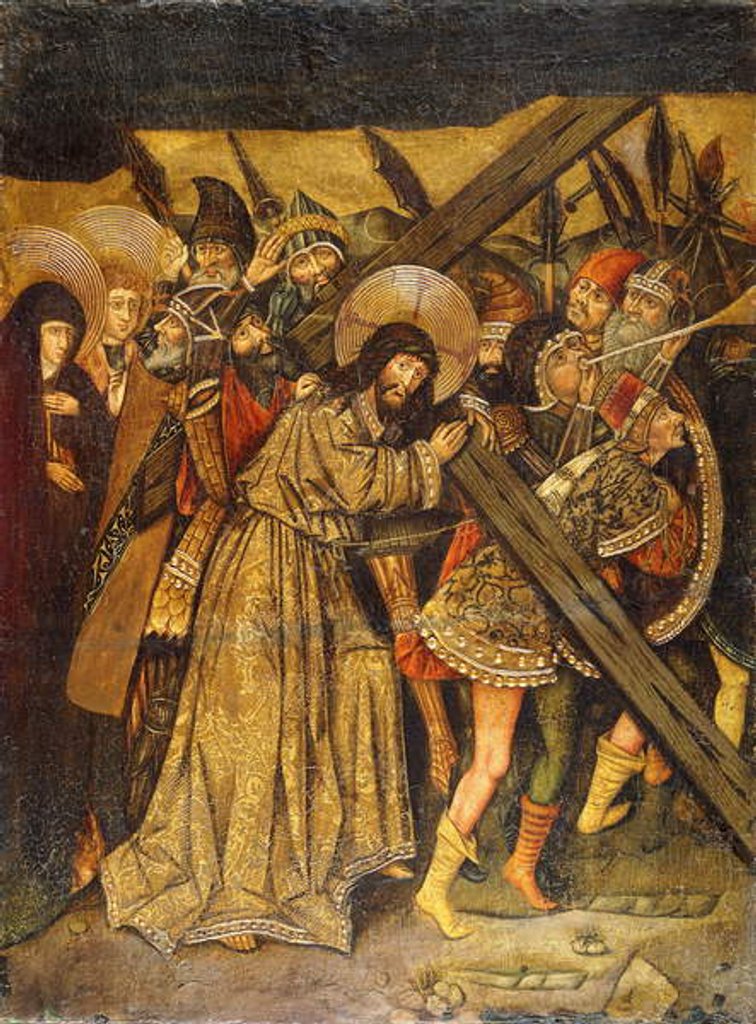 Detail of Christ on the Road to Calvary by Jacomart Baco