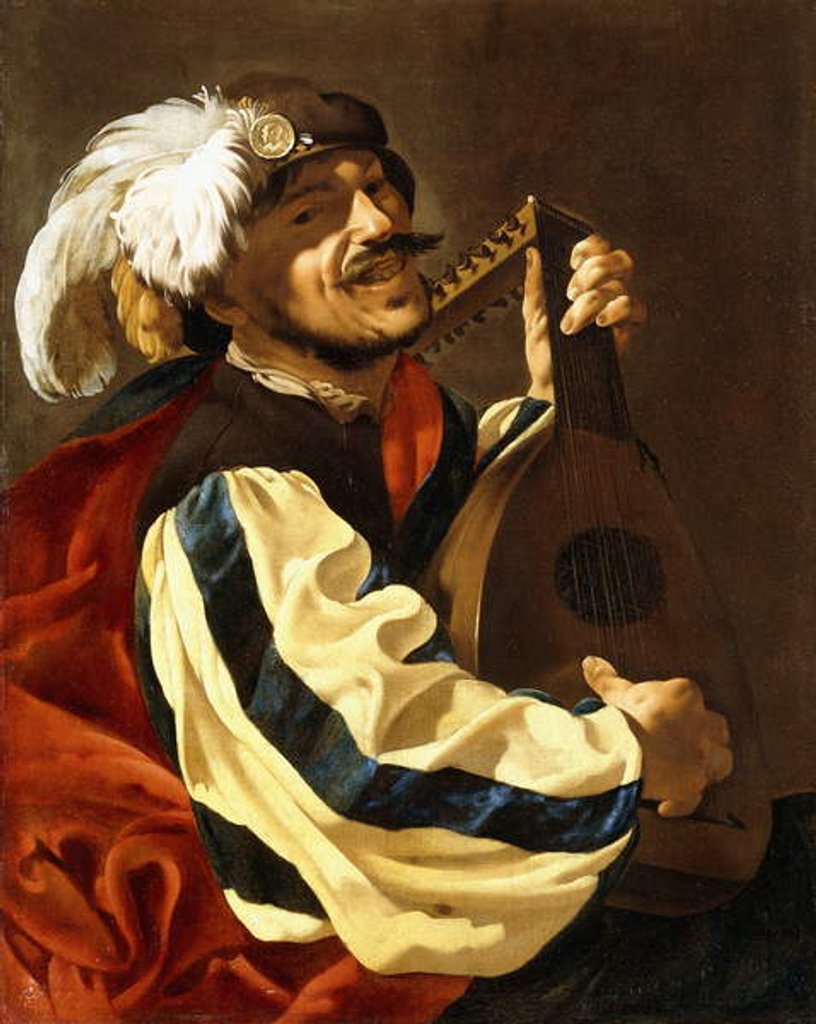 Detail of A Lute Player by Hendrick Ter Brugghen