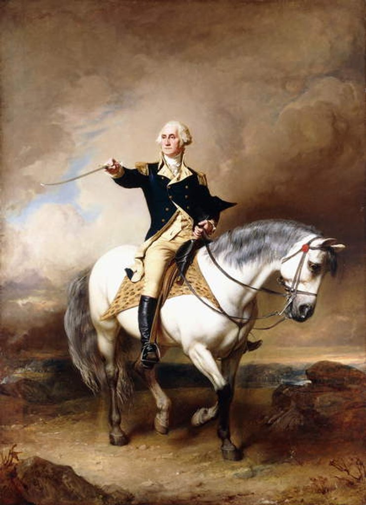 Detail of Portrait of George Washington taking the Salute at Trenton by John Faed
