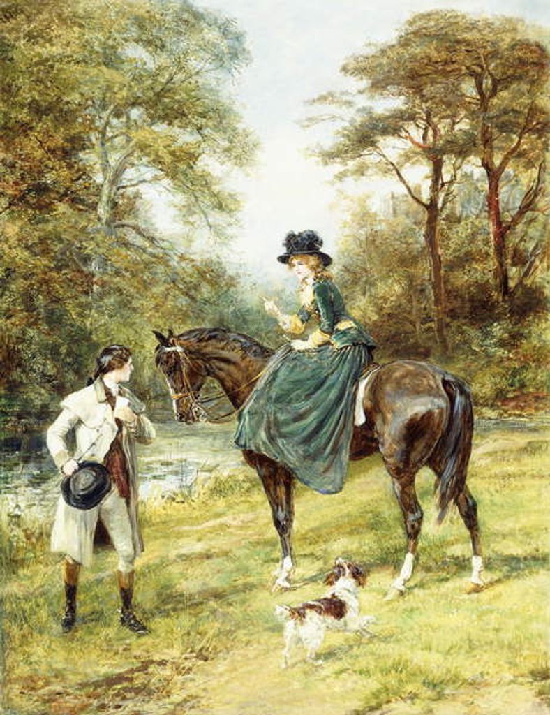 Detail of The Rendez-Vous by Heywood Hardy