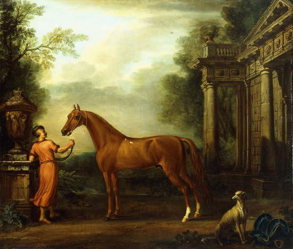 Detail of The Chestnut Arabian of Hampton Court, c.1726 by John Wootton