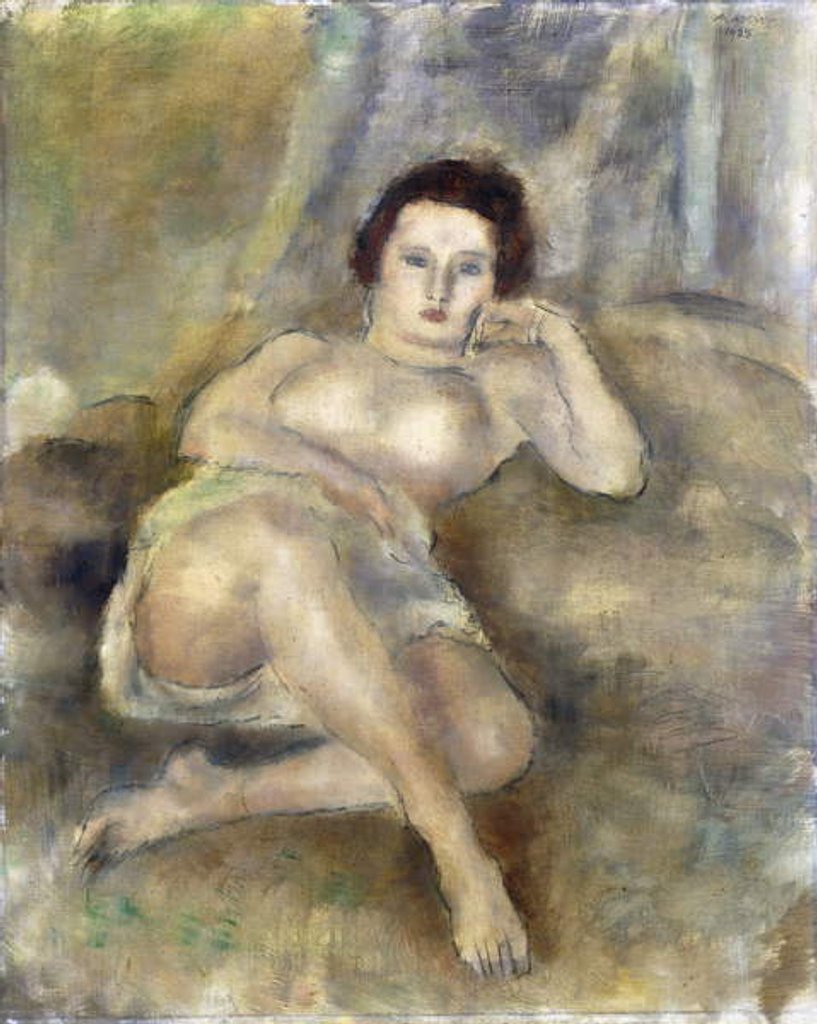 Detail of Reclining Girl, 1925 by Jules Pascin