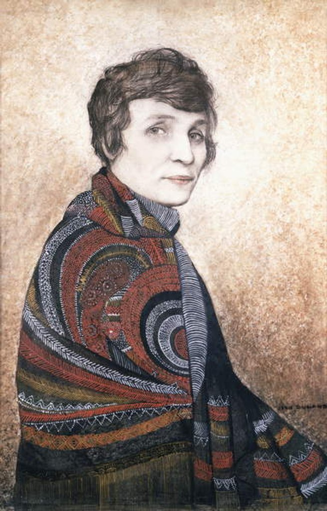 Detail of Portrait of Louise Boulanger by Jean Dunand