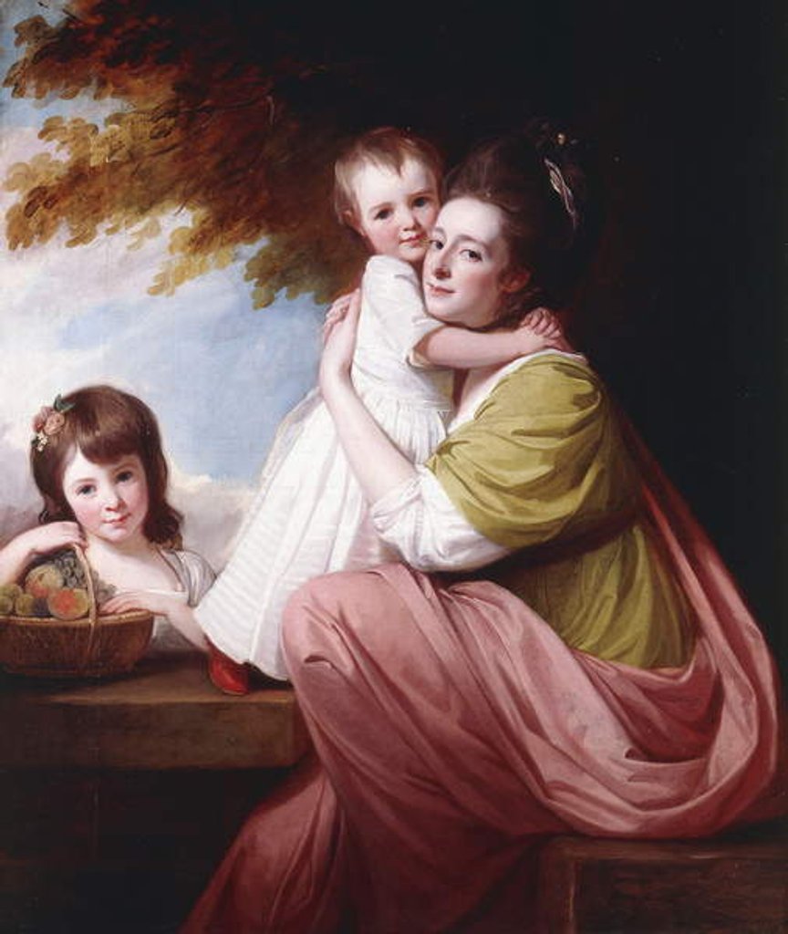 Detail of Group Portrait of Dorothy Stables and her Daughters, Harriet and Maria by George Romney