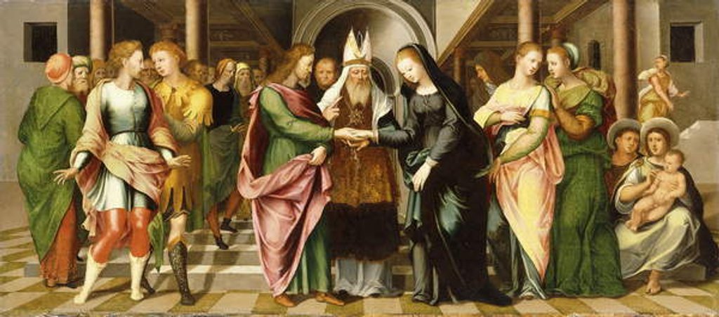Detail of The Marriage of the Virgin by Teramo Piaggio