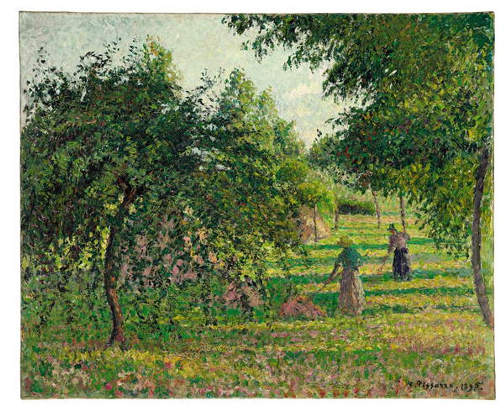 Detail of Apple Trees and Hay Makers at Eragny, 1895 by Camille Pissarro
