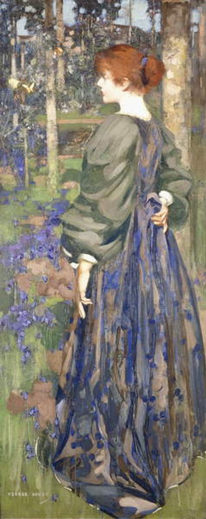 Detail of In the Bluebell Wood by George F. Henry