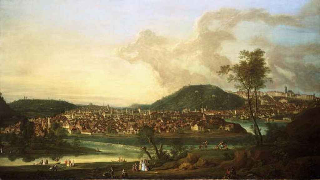 Detail of View of Prague from the East by Johann Friedrich Meyer