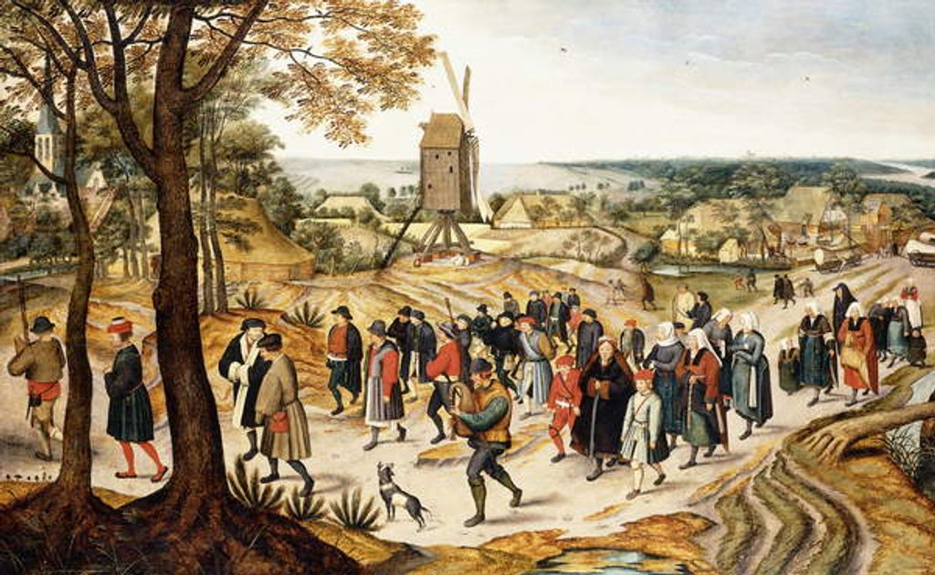 Detail of A Wedding Procession, by Pieter the Younger Brueghel