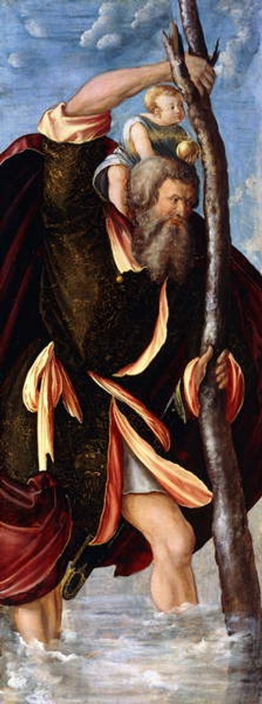 Detail of Saint Christopher, 1517 by Hans & workshop Duerer