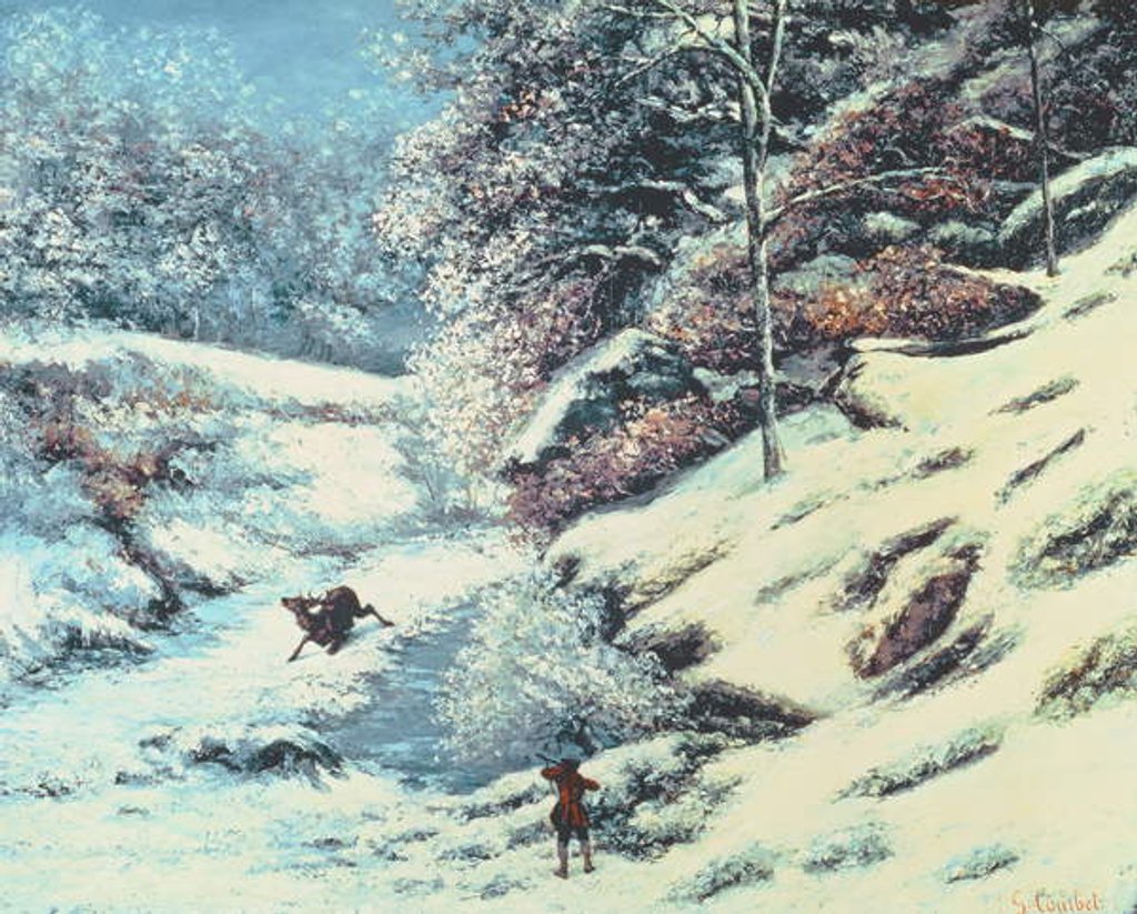 Detail of The Wounded Stag, c.1869 by Gustave Courbet