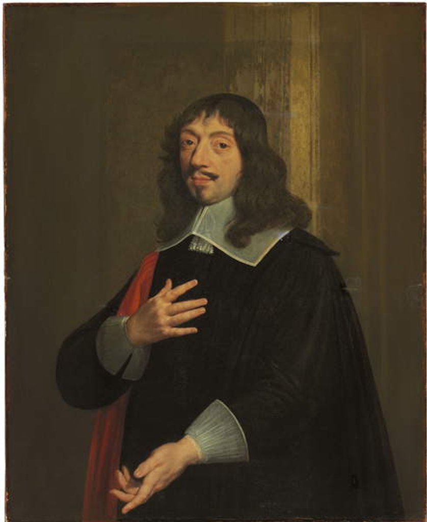 Detail of Portrait of an Echevin of Paris by Philippe de Champaigne