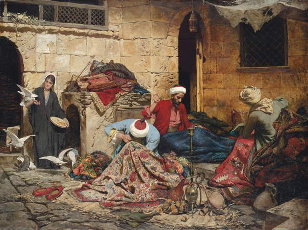 Detail of The Carpet Menders, 1883 by Rudolf Der G. Swoboda