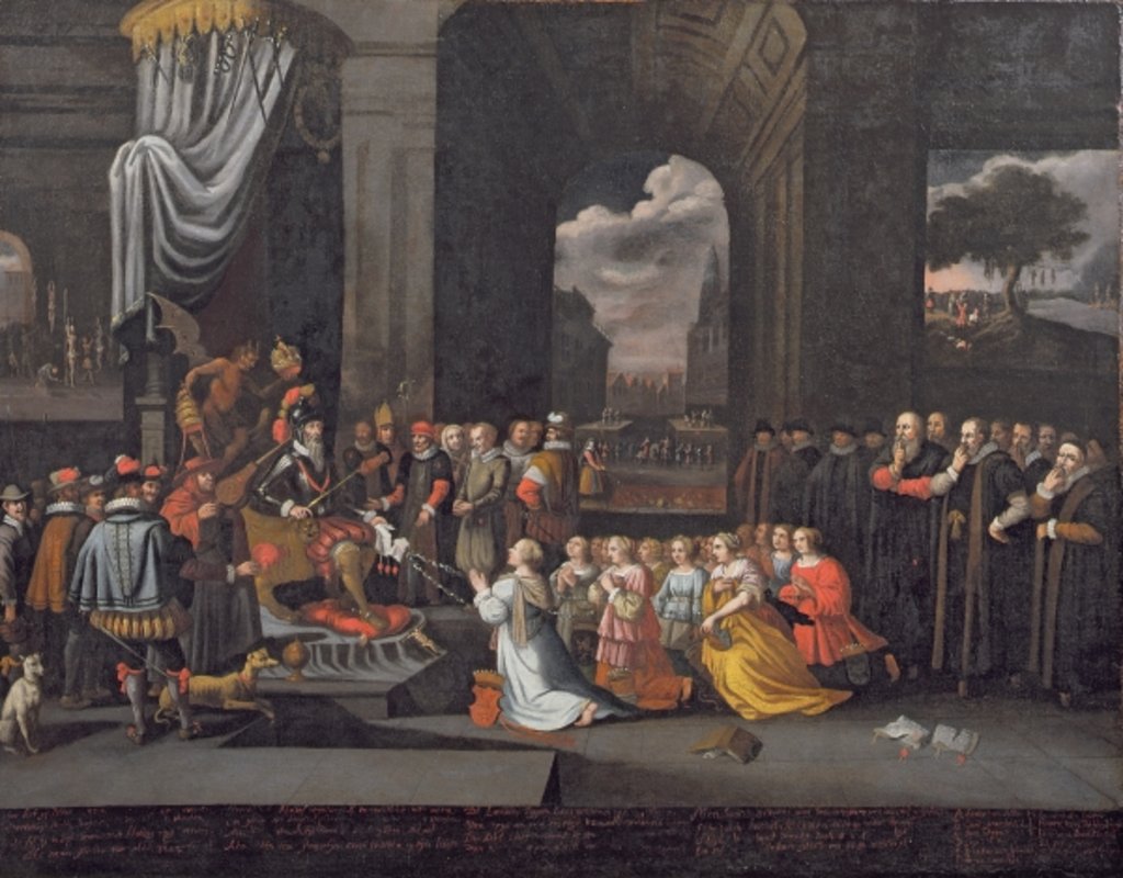 Detail of Persecution by the Duke of Alba in 1568 by Dutch School