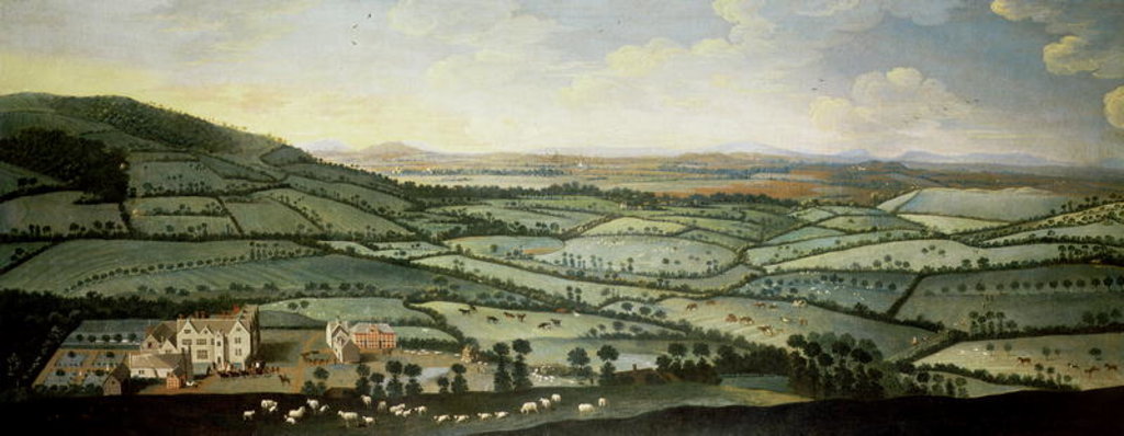 Detail of Country around Dixton Manor, c.1715 by English School