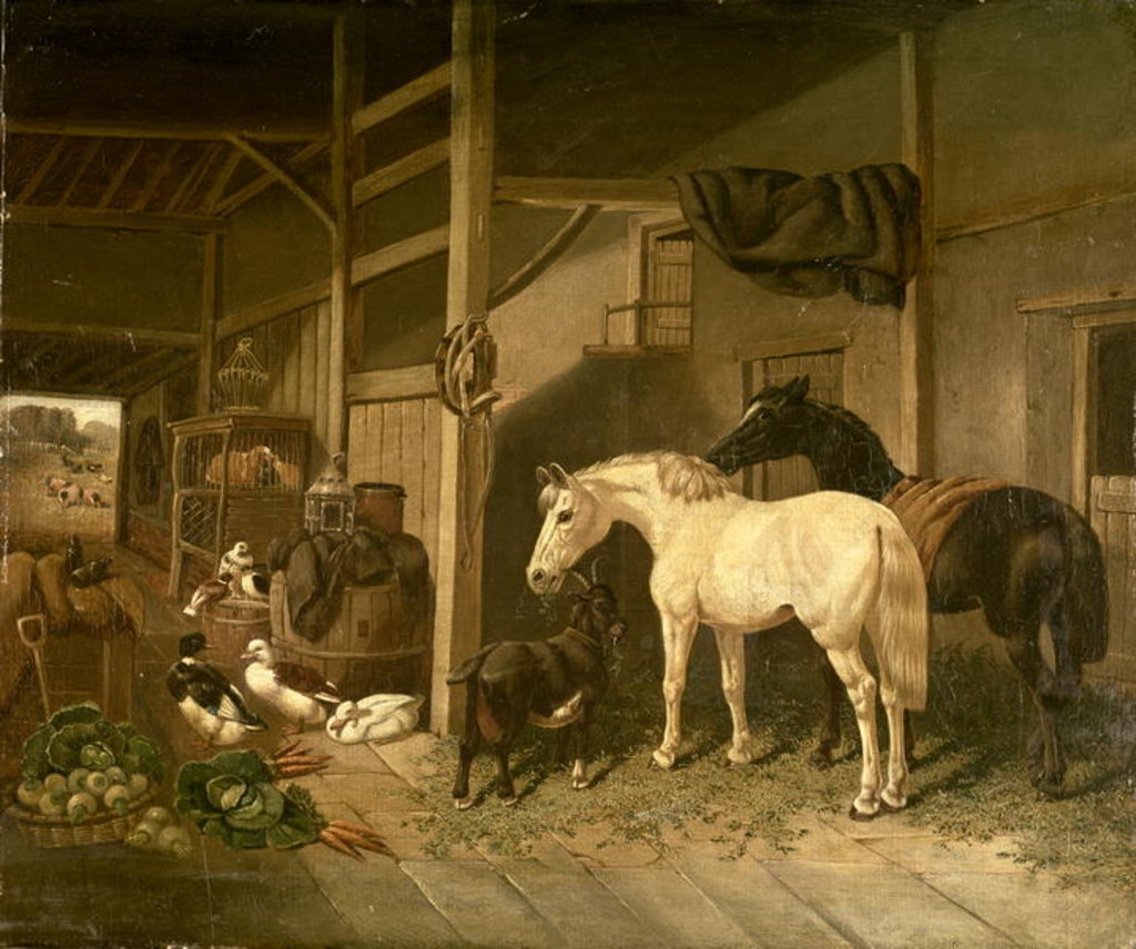 Detail of Stable Interior by John Frederick Herring Snr