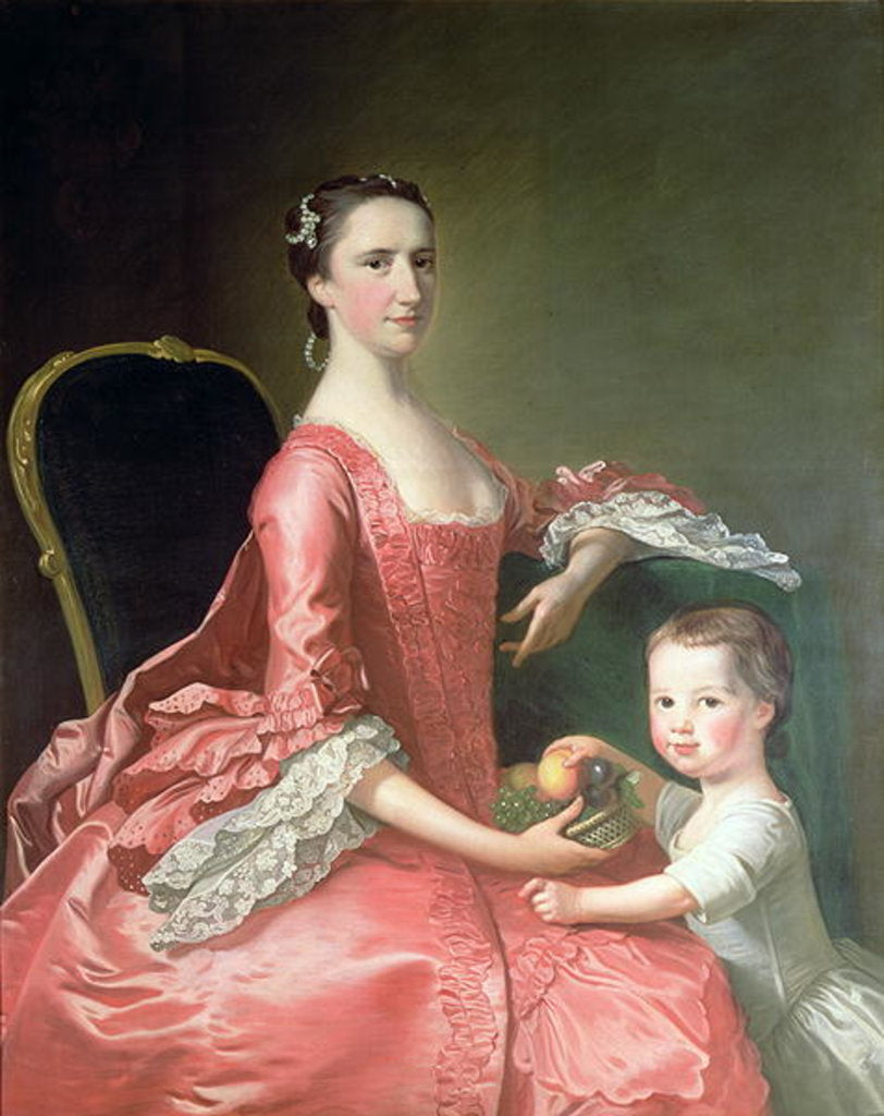 Detail of Wife of Canon Bowles by Thomas Hudson