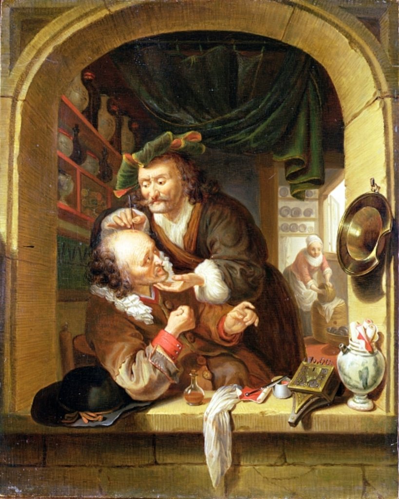 Detail of The Barber Surgeon by Heiman Dullaert