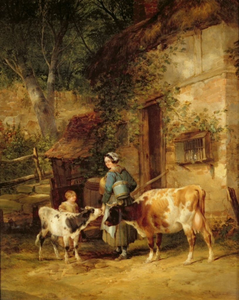 Detail of The Milkmaid, 1840 by William Snr. Shayer