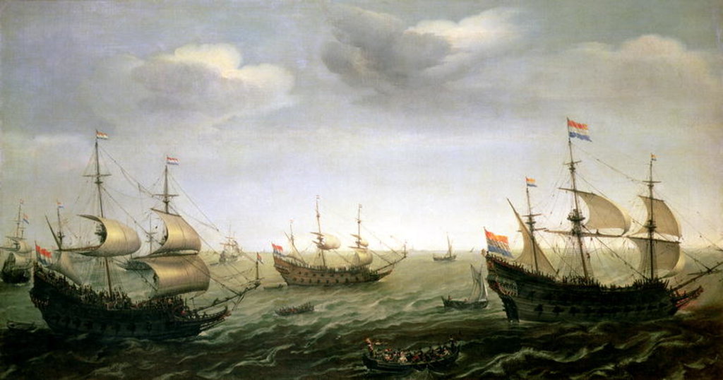 Detail of Houtman's Fleet by Cornelis Verbeeck