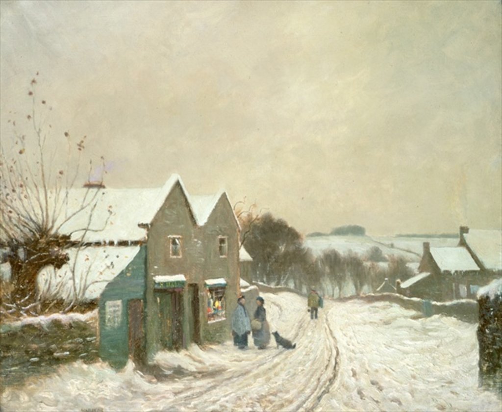 Detail of Winter at Turkdean by William Augustus Rixon