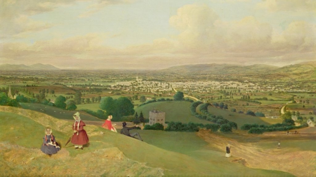 Detail of Cheltenham from Leckhampton Hill, c.1840 by English School