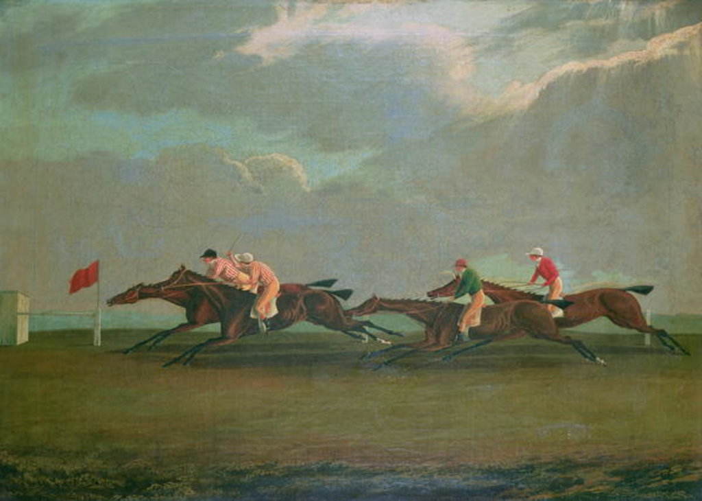 Detail of Racing at Cheltenham, 1826 by English School