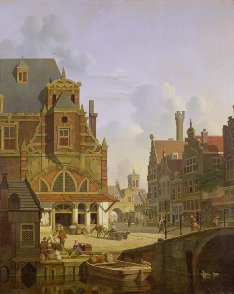 Detail of Street Scene by Jan Hendrik Verheyen