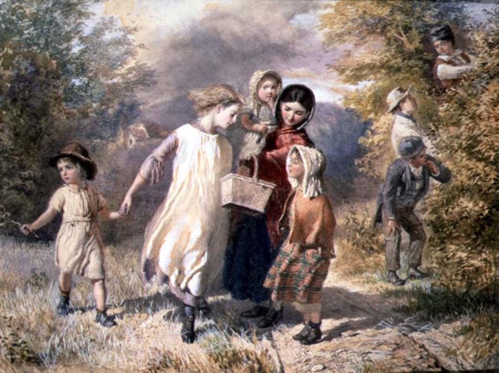 Detail of Blackberrying, 1860 by Frederick Walker