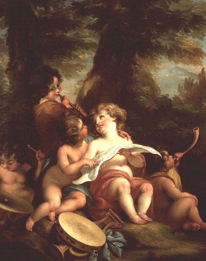 Detail of Music by Angelica Kauffman