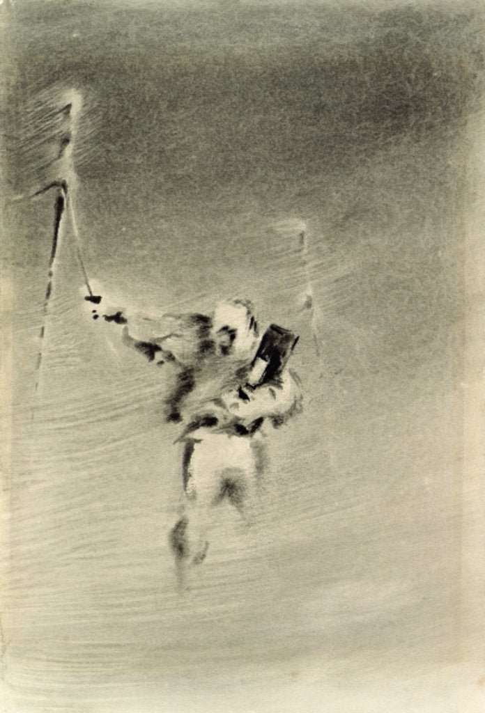 Detail of Taking Observations in a Blizzard by Edward Adrian Wilson